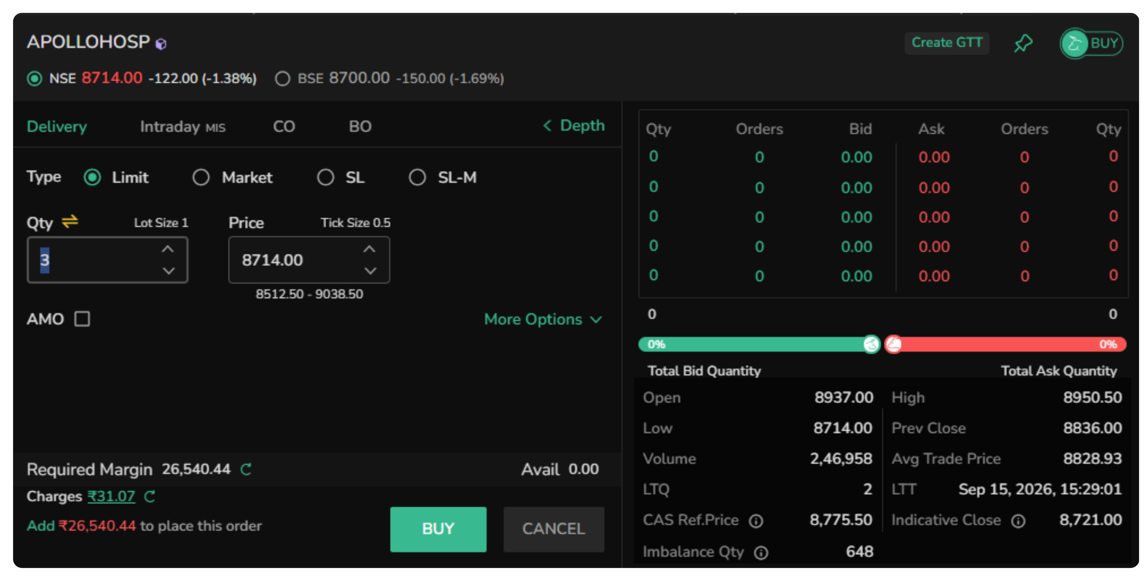 Order Pad with Depth and CAS
