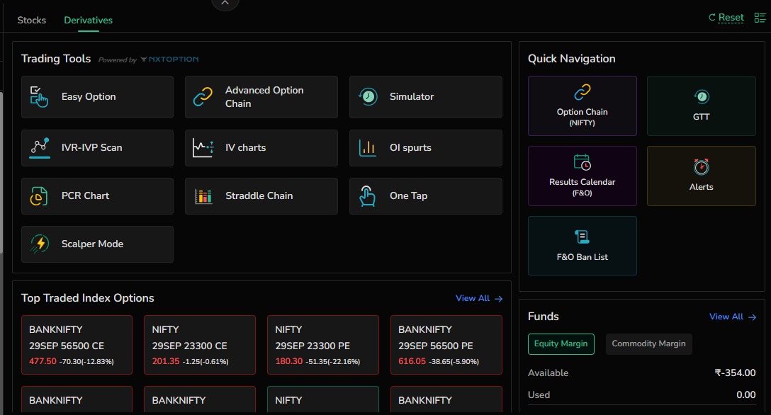 Derivatives Dashboard