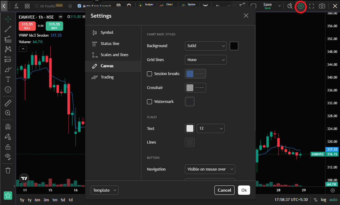 Chart Settings