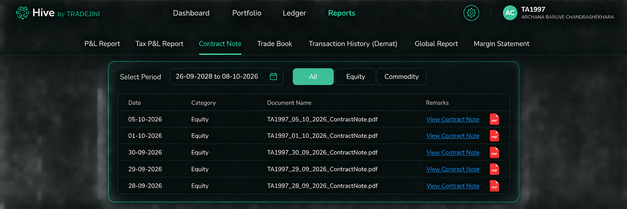 Contract Note