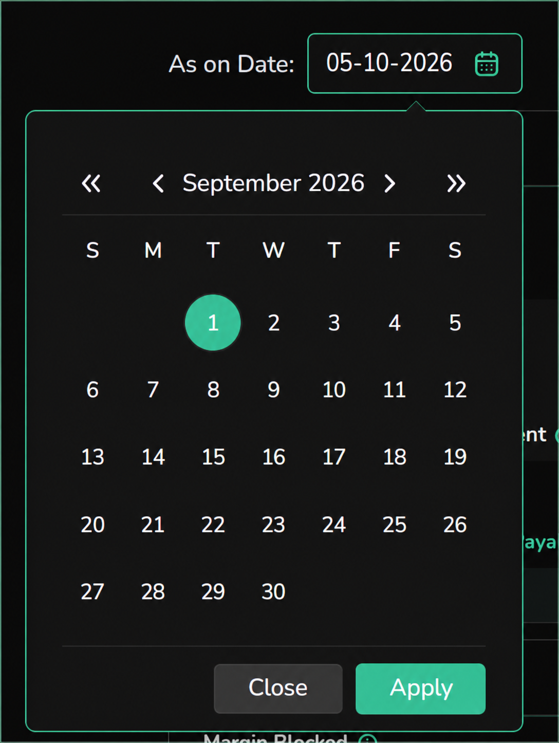 As on Date