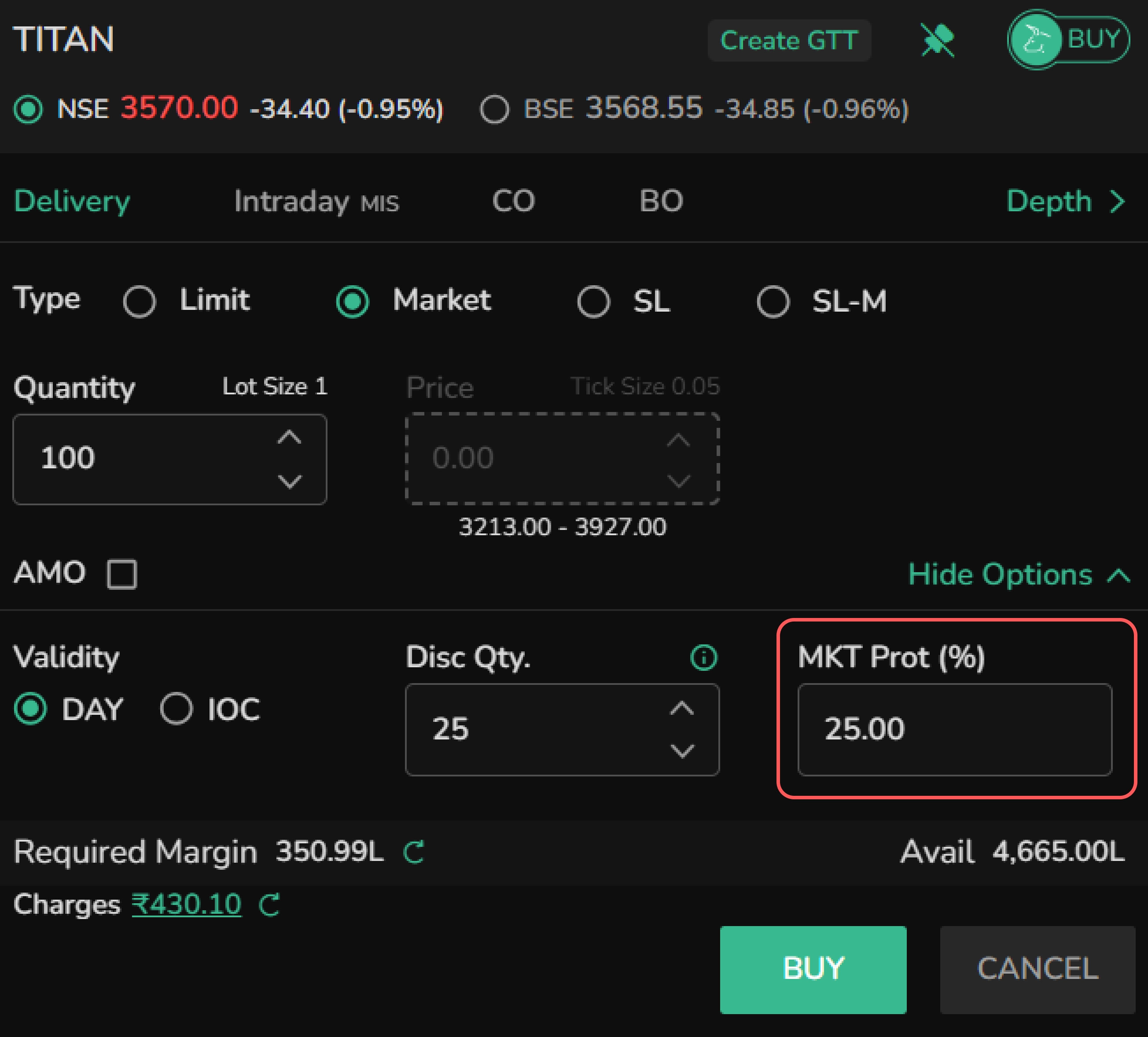 MKT Prot Percentage