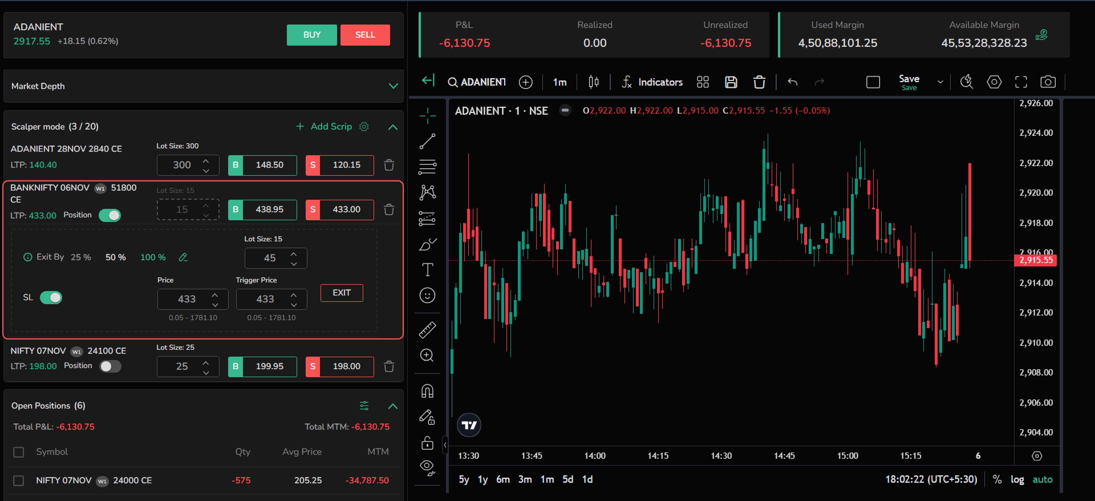 Positions Toggle