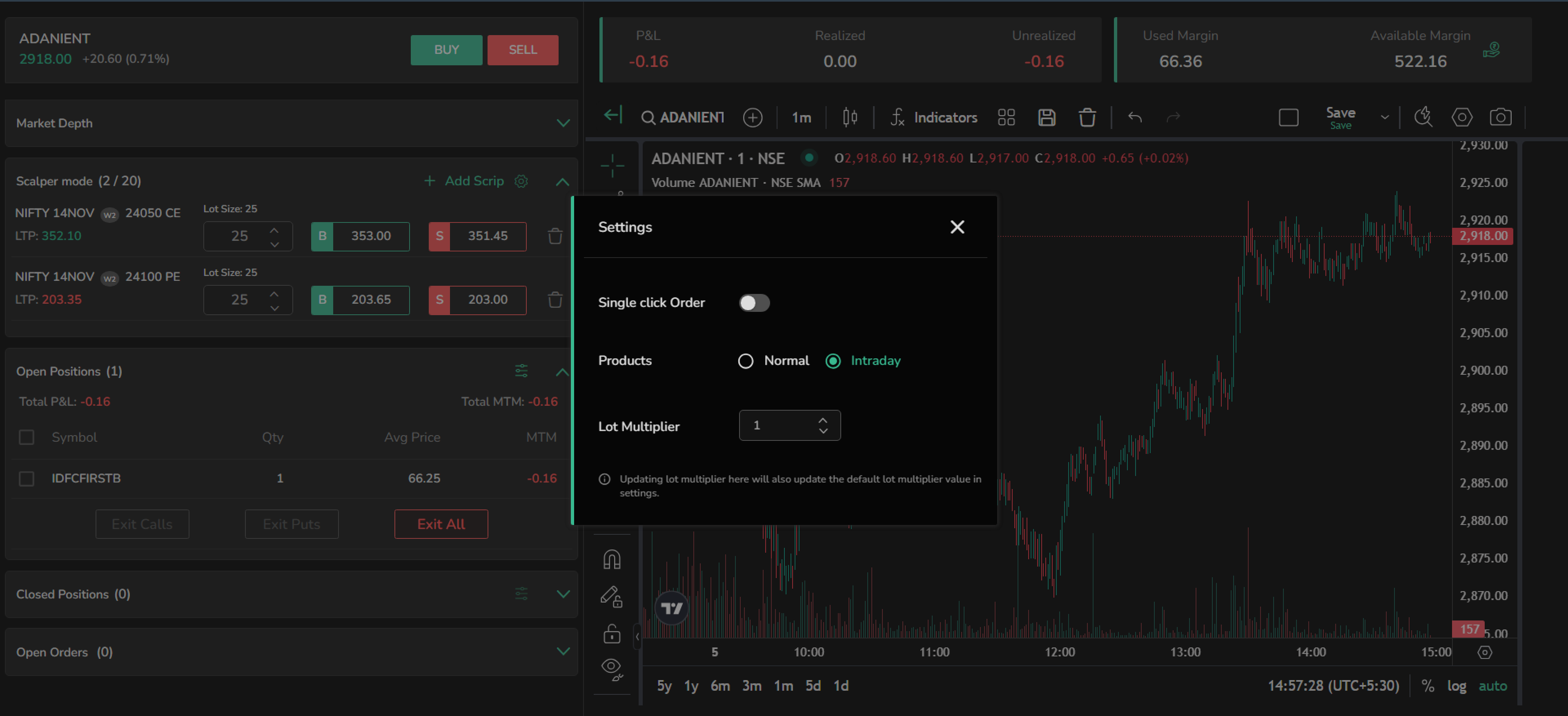 Scalper Settings